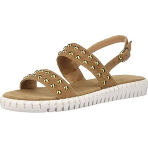 STEVEN by STEVE MADDEN Suede Studded Sandals - Picture 1 of 2